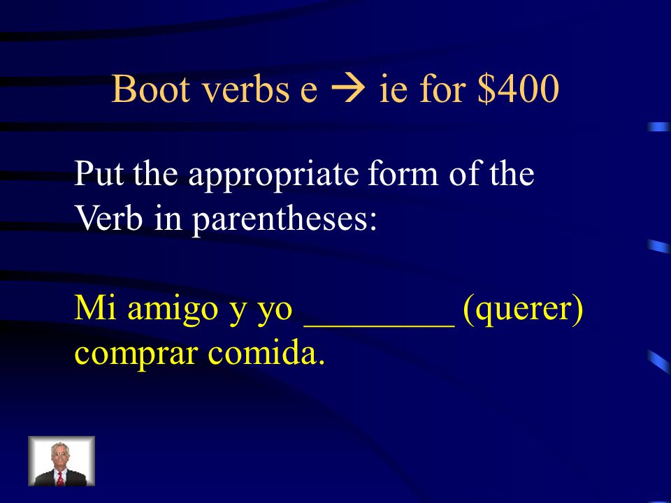 Answer - Boot verbs e  ie for $300 El centro comercial cierra a las siete.