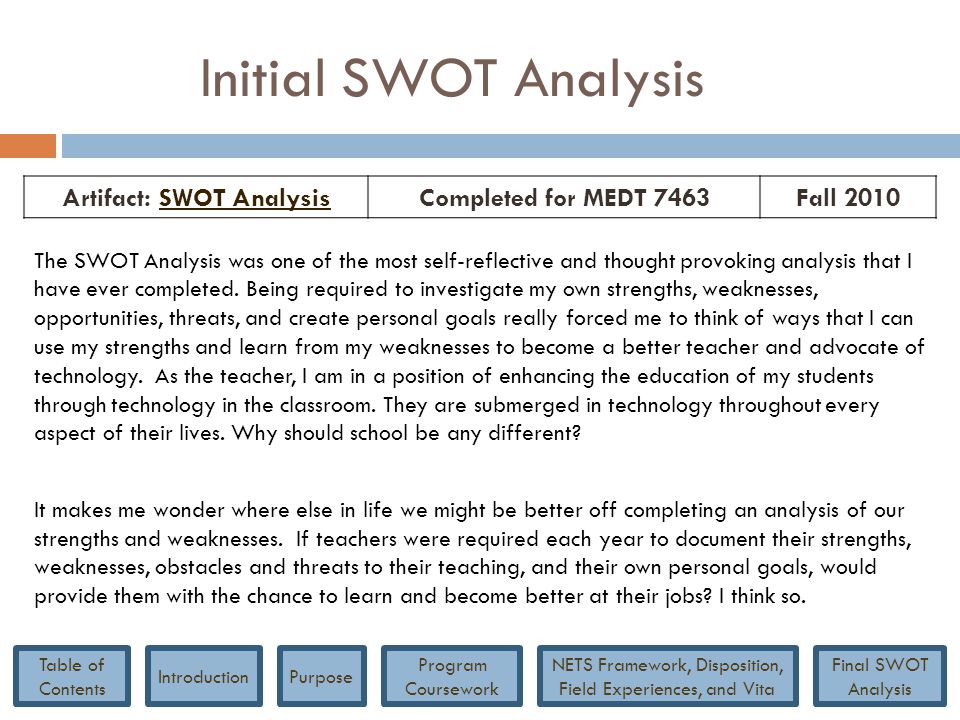 examples of academic strengths and weaknesses