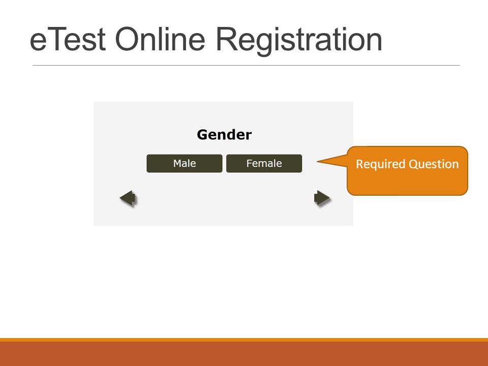 eTest Online Registration Required Question