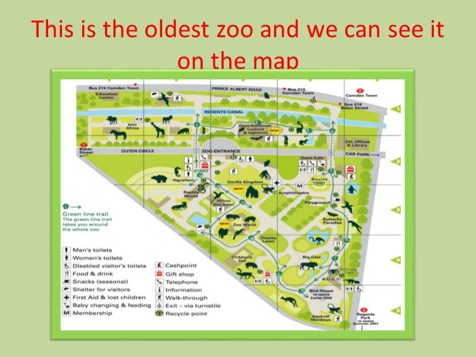 This is the oldest zoo and we can see it on the map