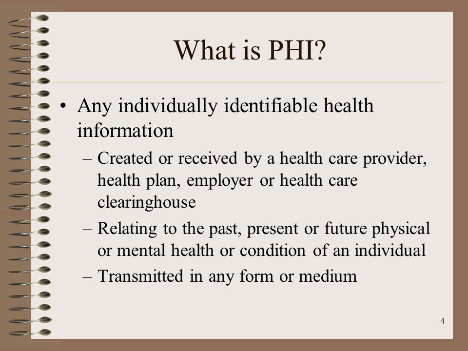 4 What is PHI.