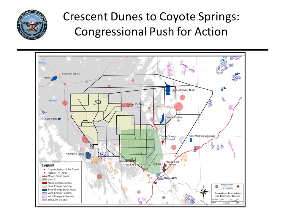 Crescent Dunes to Coyote Springs: Congressional Push for Action
