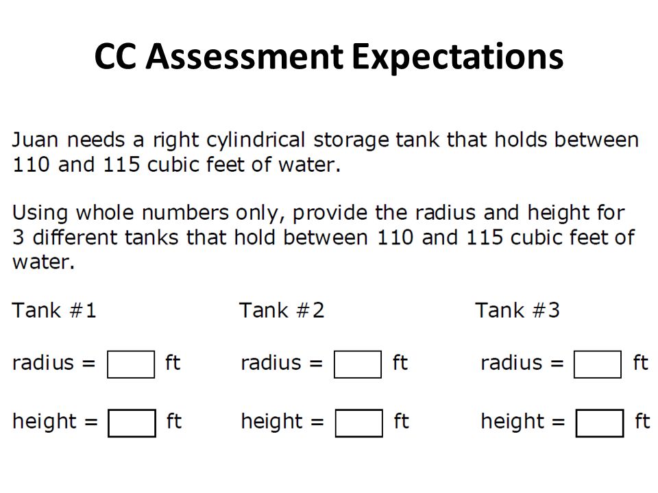 CC Assessment Expectations