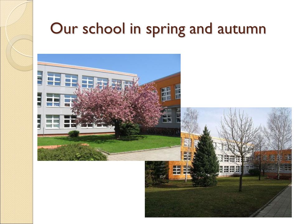 Our school in spring and autumn