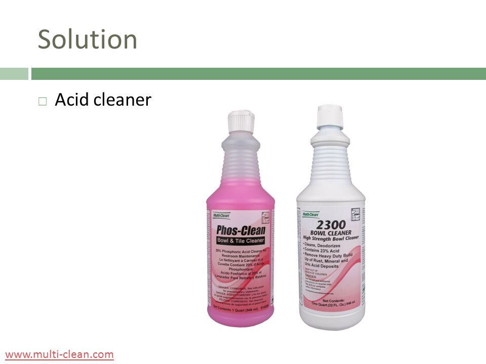 Solution  Acid cleaner