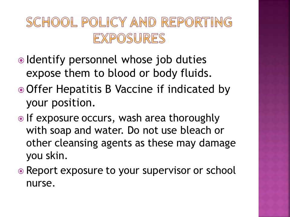  Identify personnel whose job duties expose them to blood or body fluids.