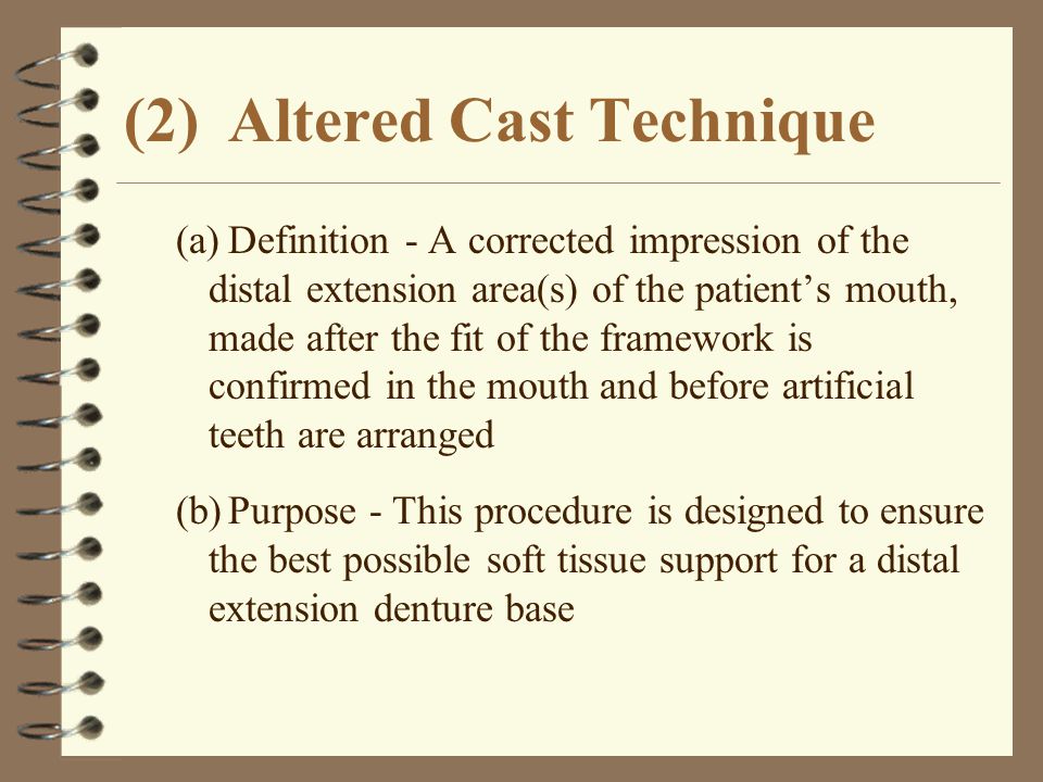 fabricating removable partial denture bases ppt video online download altered cast technique