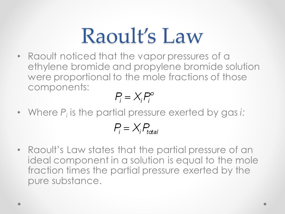 Solutions Lecture 6 Clapeyron Equation Consider Two Phases 5 Raoult S