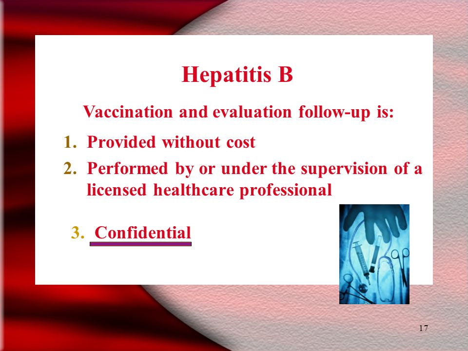 16 Hepatitis B 17