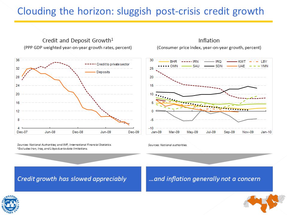 Credit growth has slowed appreciably Sources: National Authorities; and IMF, International Financial Statistics.