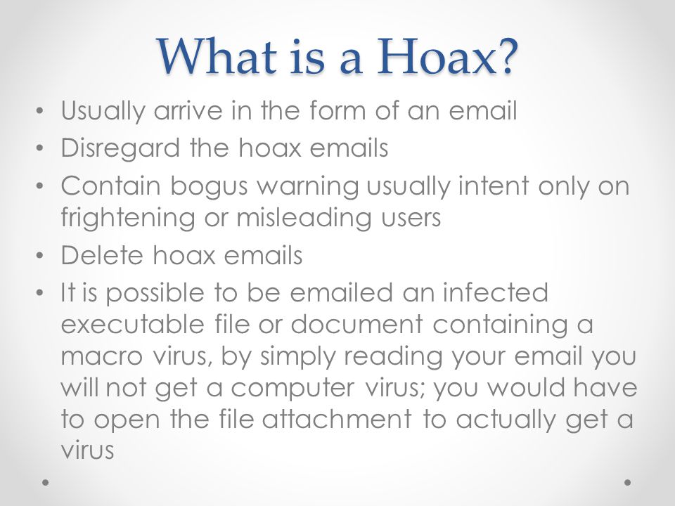 What is a Hoax.