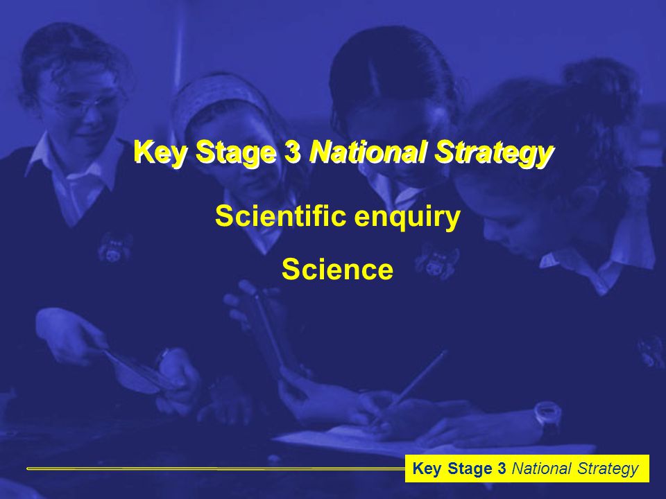 Key Stage 3 National Strategy Scientific enquiry Science