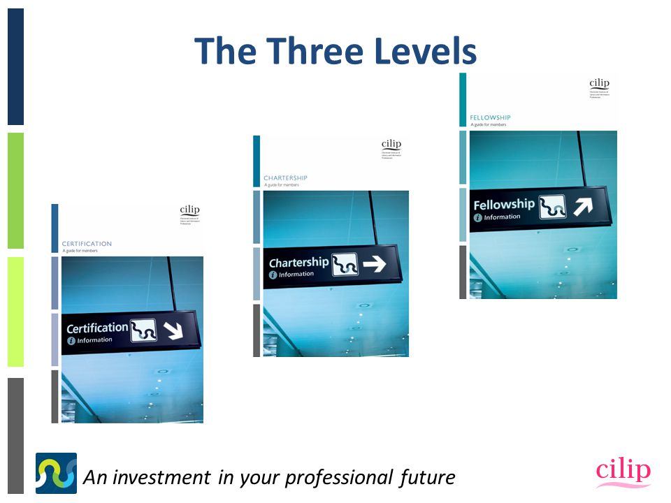 An investment in your professional future The Three Levels