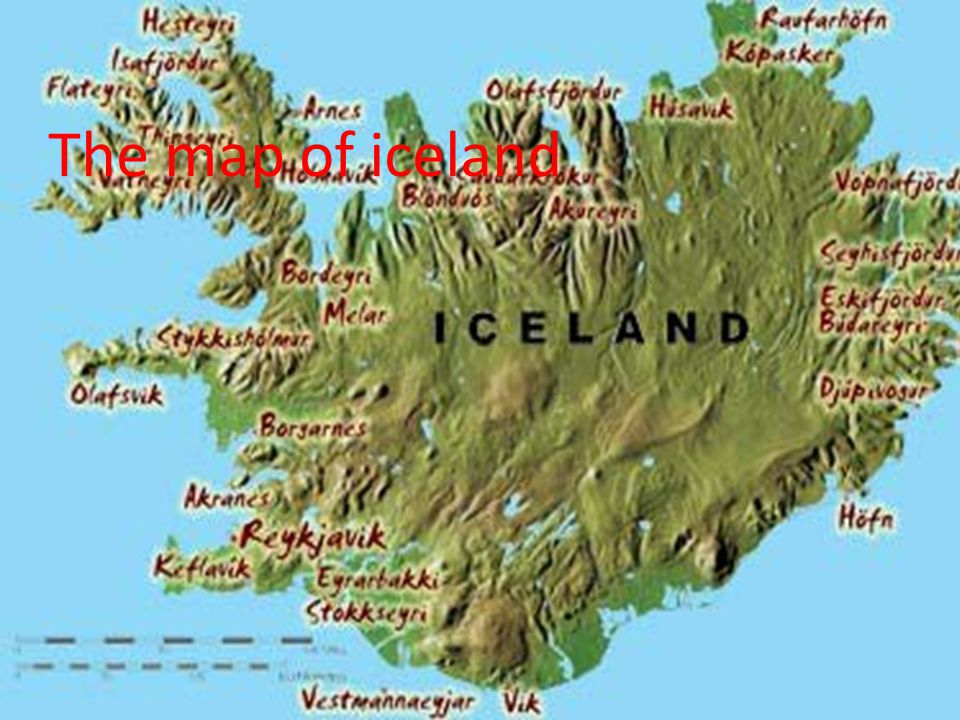 The map of iceland