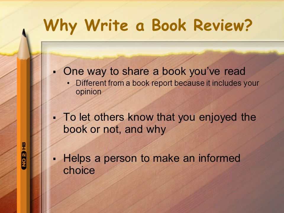 Why Write a Book Review.
