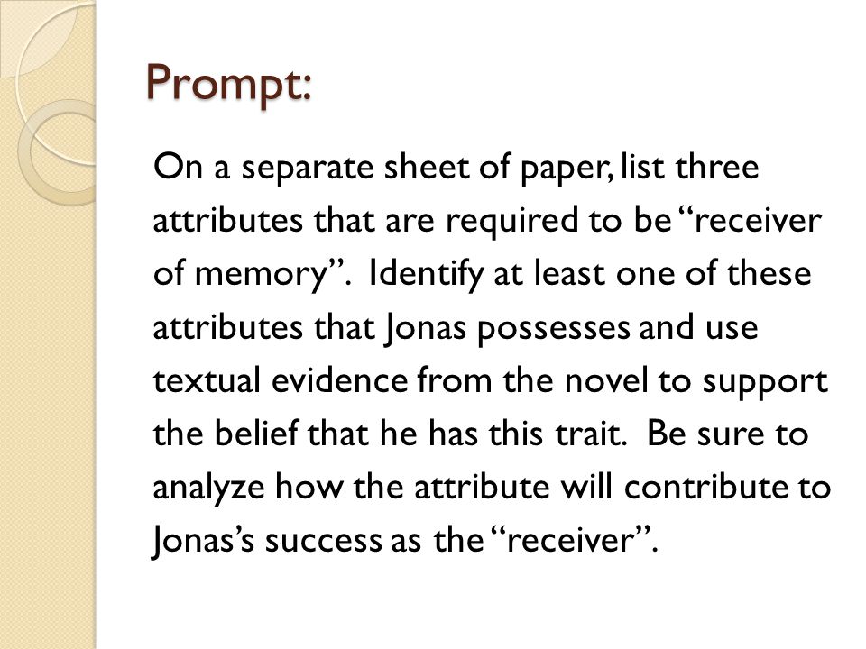 giver test essay questions Reading w/purpose: the giver essay questions on dec 18, 19, 20th you will be taking an essay test you will be allowed to use your notes. giver test essay questions Reading w/purpose: the giver essay questions on dec 18, 19, 20th you will be taking an essay test you will be allowed to use your notes.