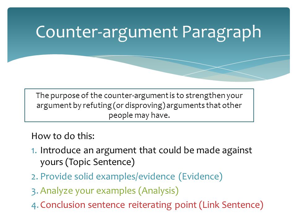 Counter argument essay