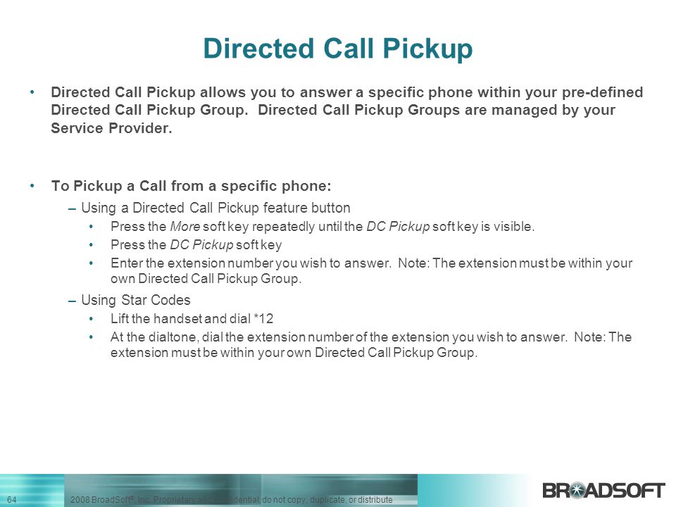 directed call pick up