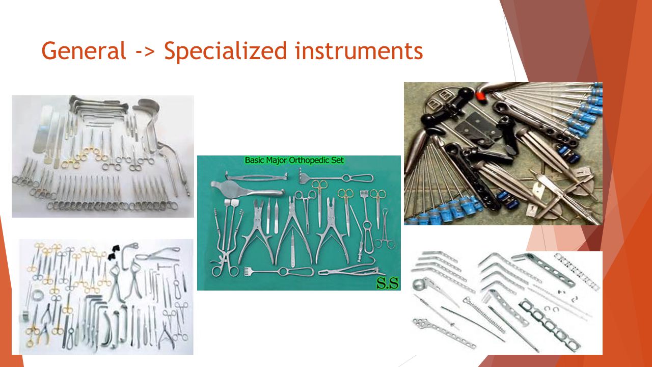 General -> Specialized instruments