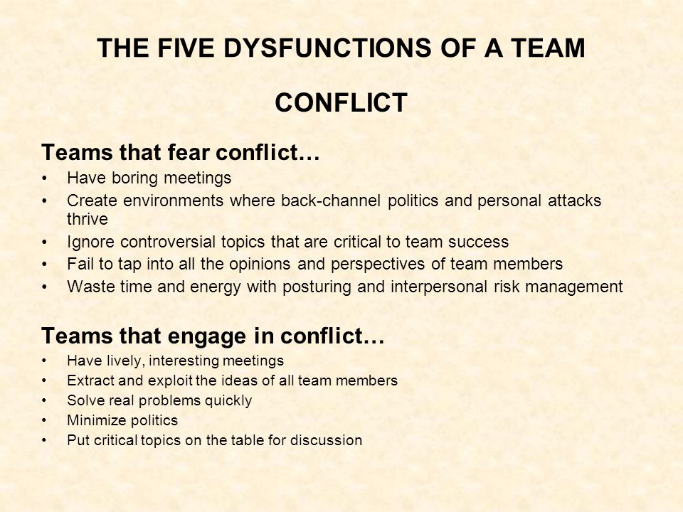 5 dysfunctions of a team ppt