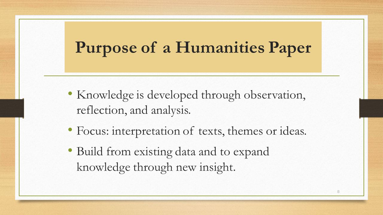 Purpose Of A Research Paper