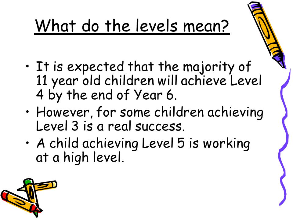 What do the levels mean.