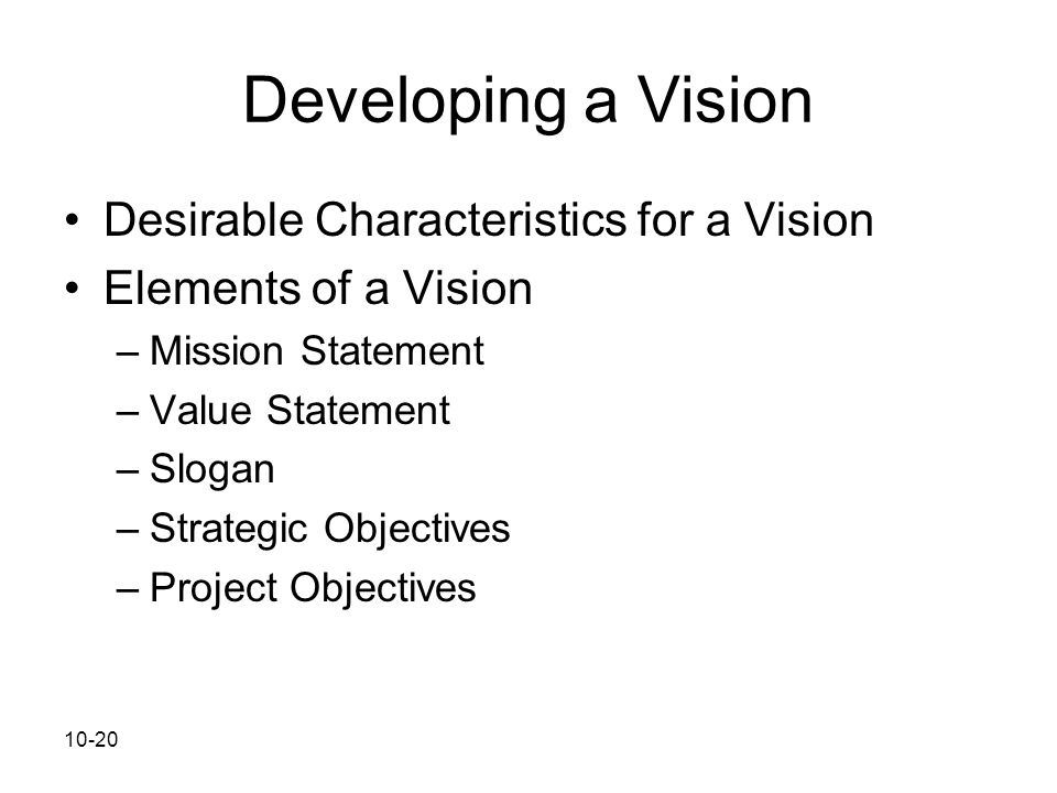 Developing a values statement