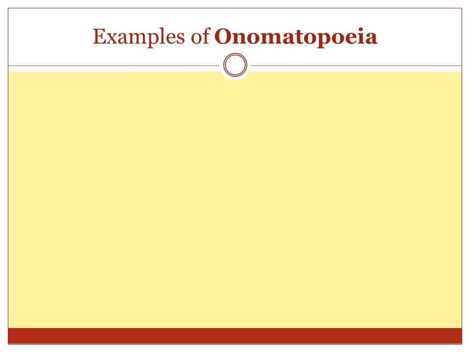 Examples of Onomatopoeia