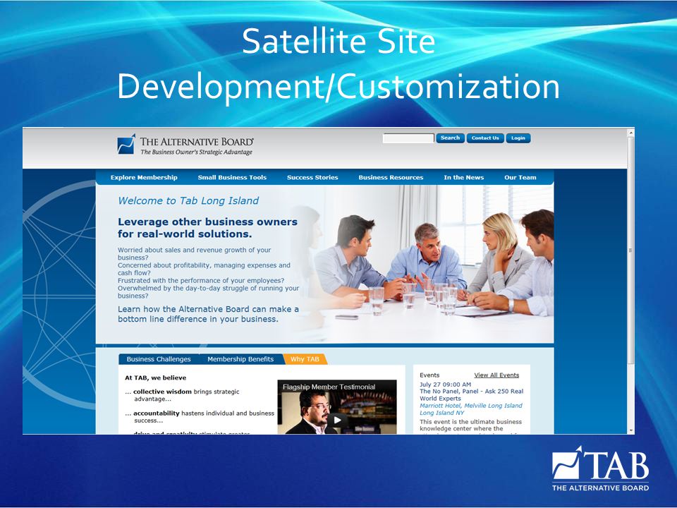 Satellite Site Development/Customization