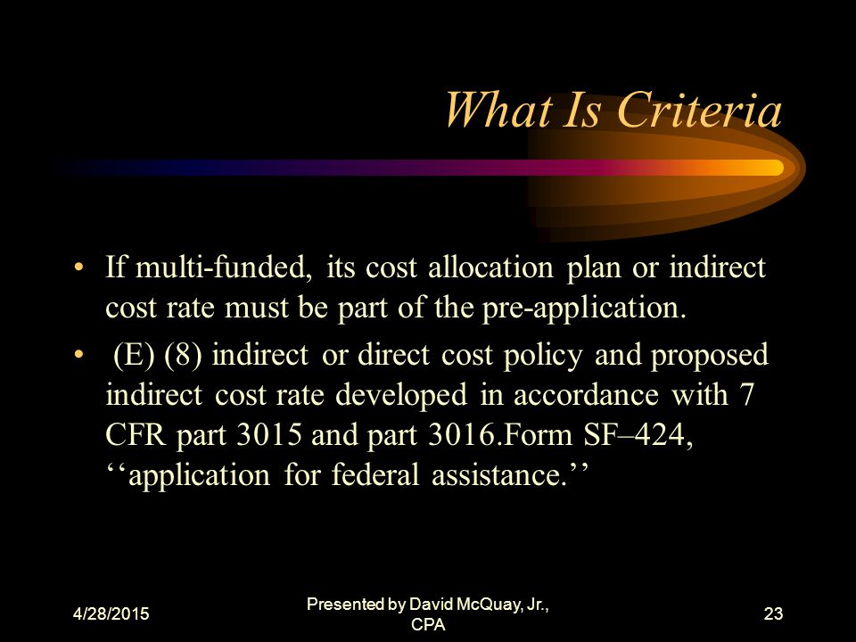 4/28/2015 Presented by David McQuay, Jr., CPA 22 How Did We Get Here.