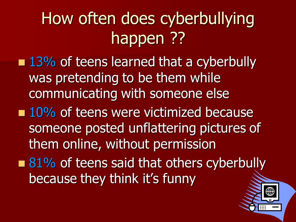 How often does cyberbullying happen .