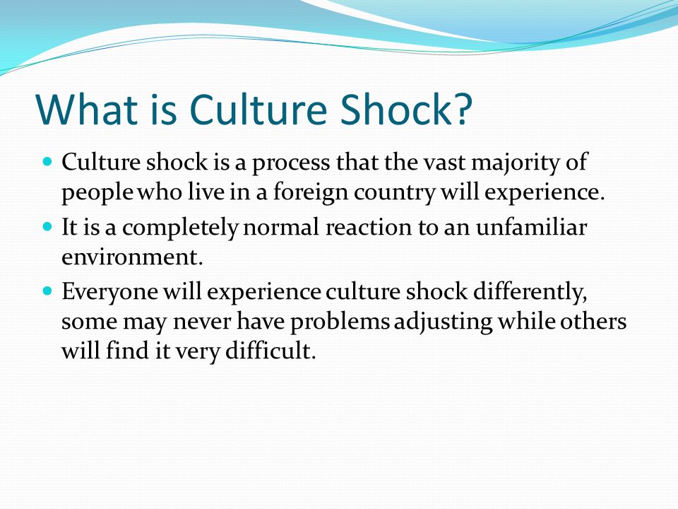 What is Culture Shock.
