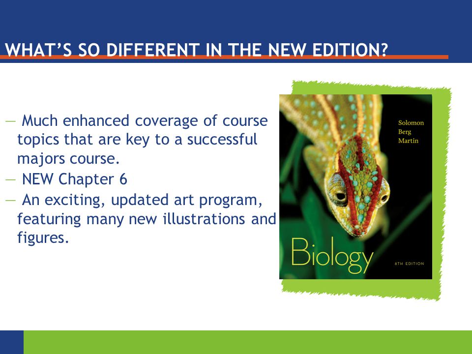 — Much enhanced coverage of course topics that are key to a successful majors course.