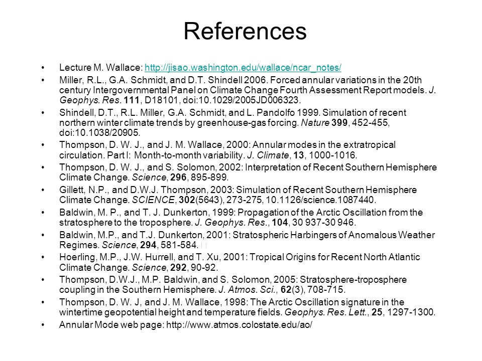 References Lecture M.