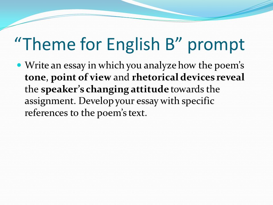 theme for english b essay