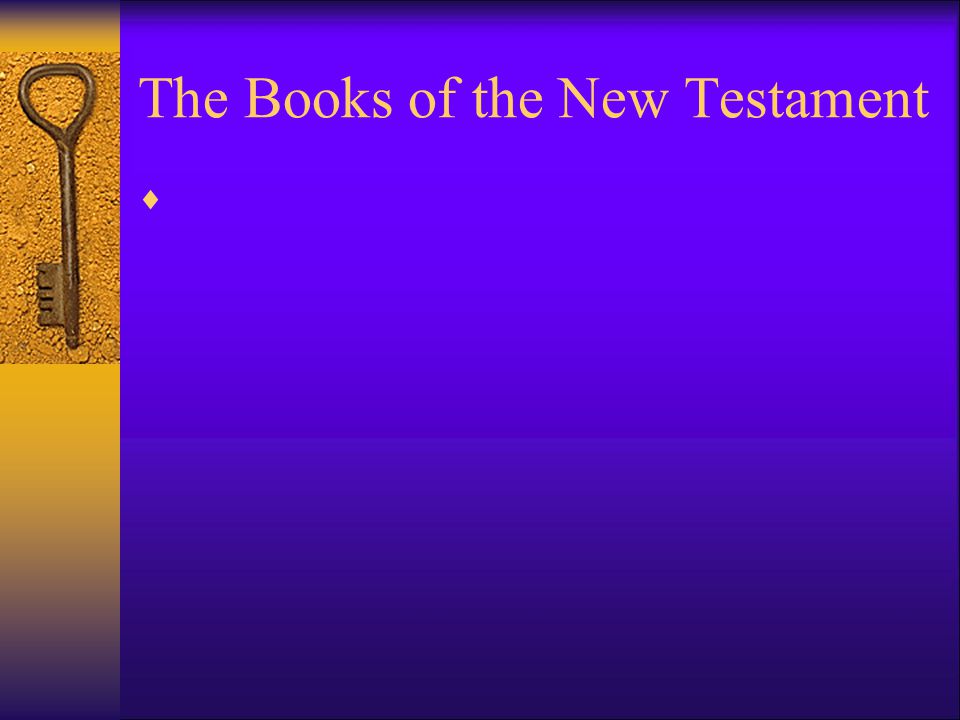 The Books of the New Testament 