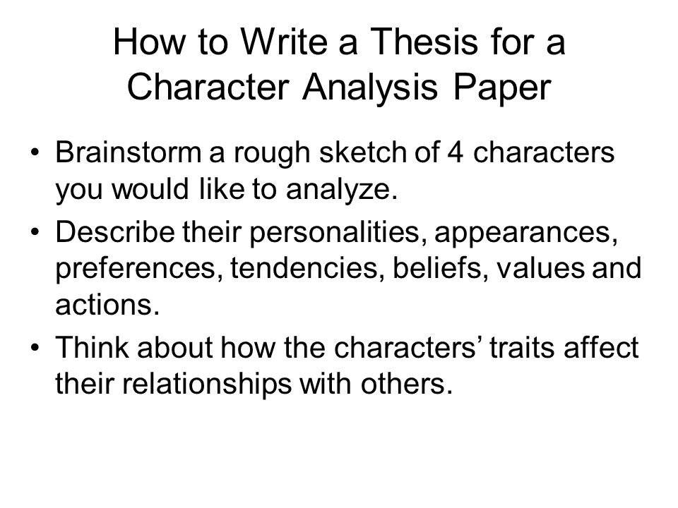 How to write a annalysis paper