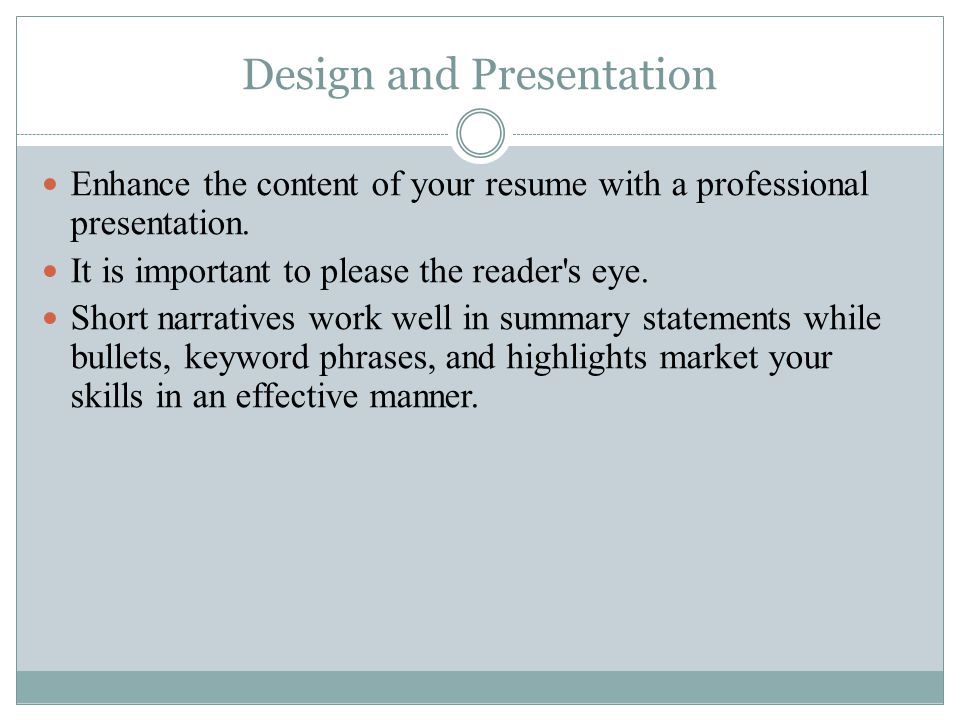 enhance resumes