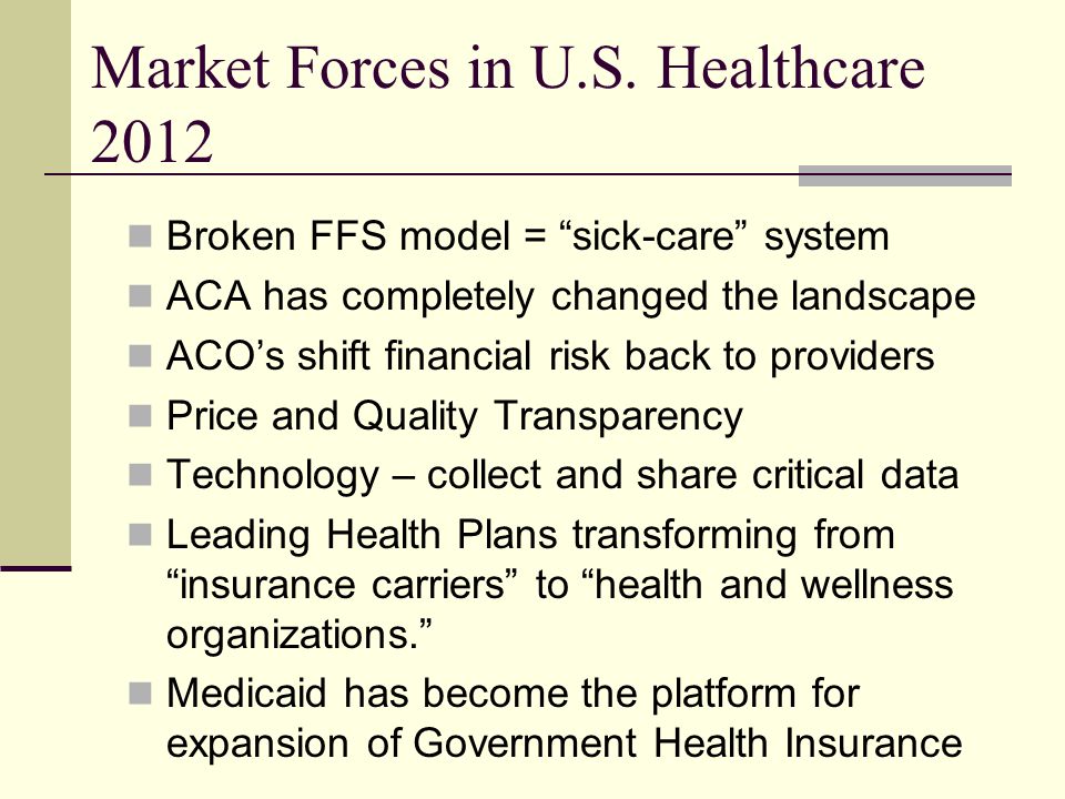 Market Forces in U.S.