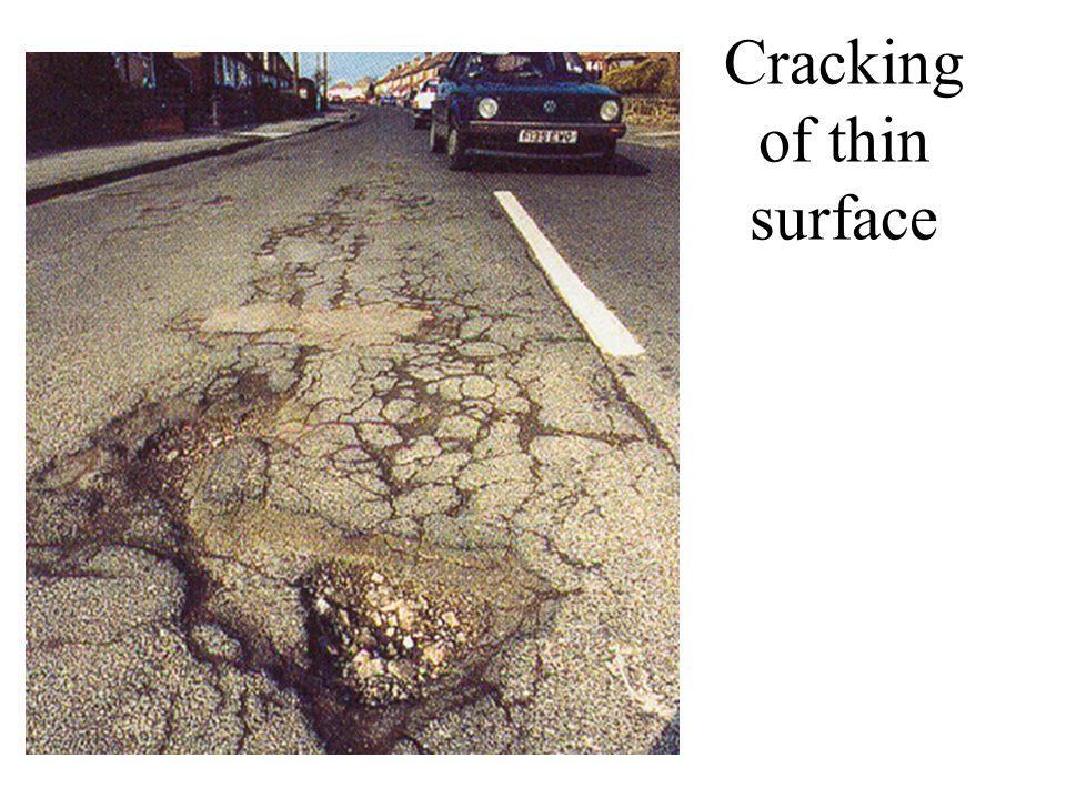 Cracking of thin surface