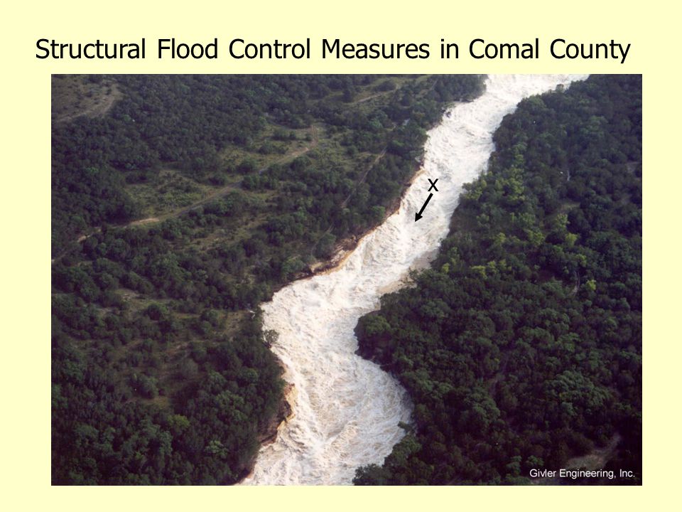 Structural Flood Control Measures in Comal County x