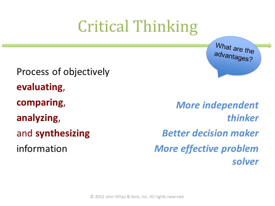 Psychology Critical Thinking