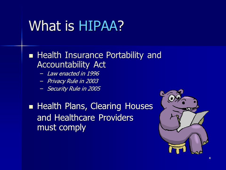 4 What is HIPAA.