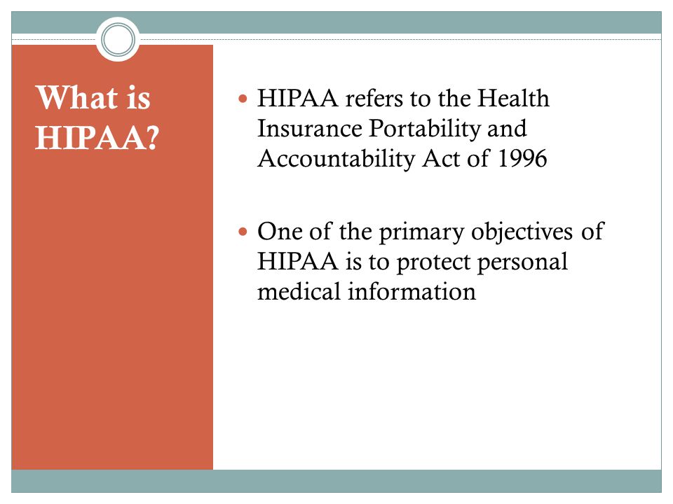 What is HIPAA.