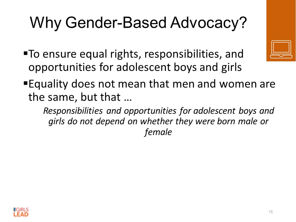 Why Gender-Based Advocacy.