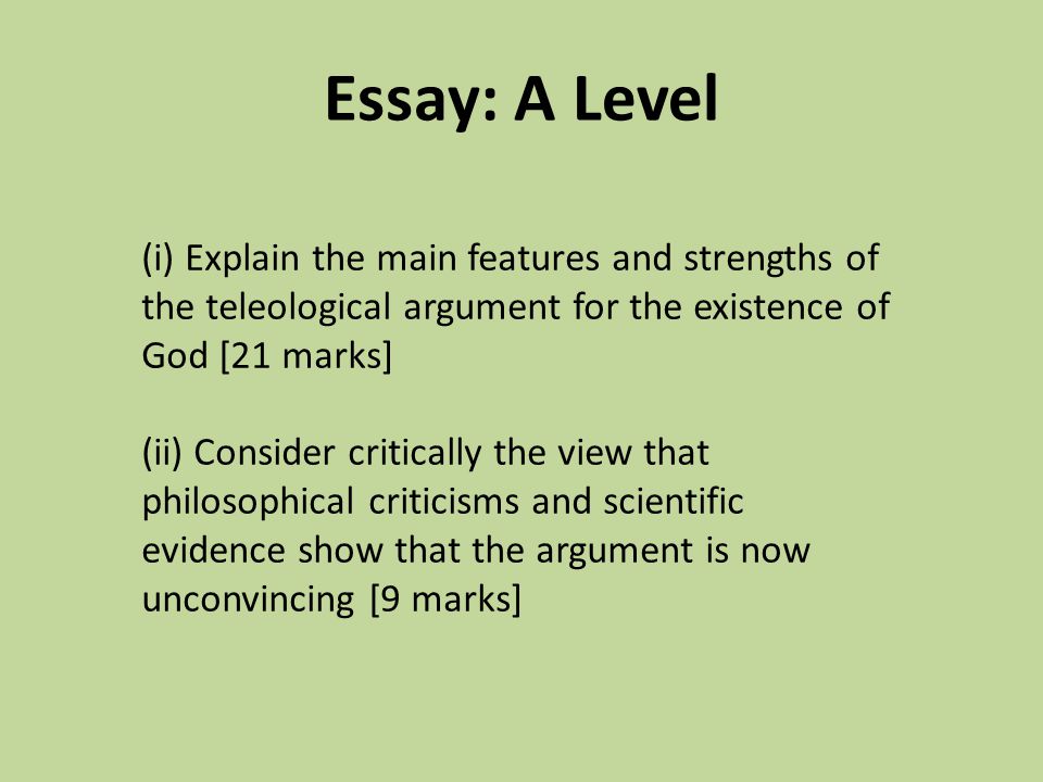 Existence Of God Essay
