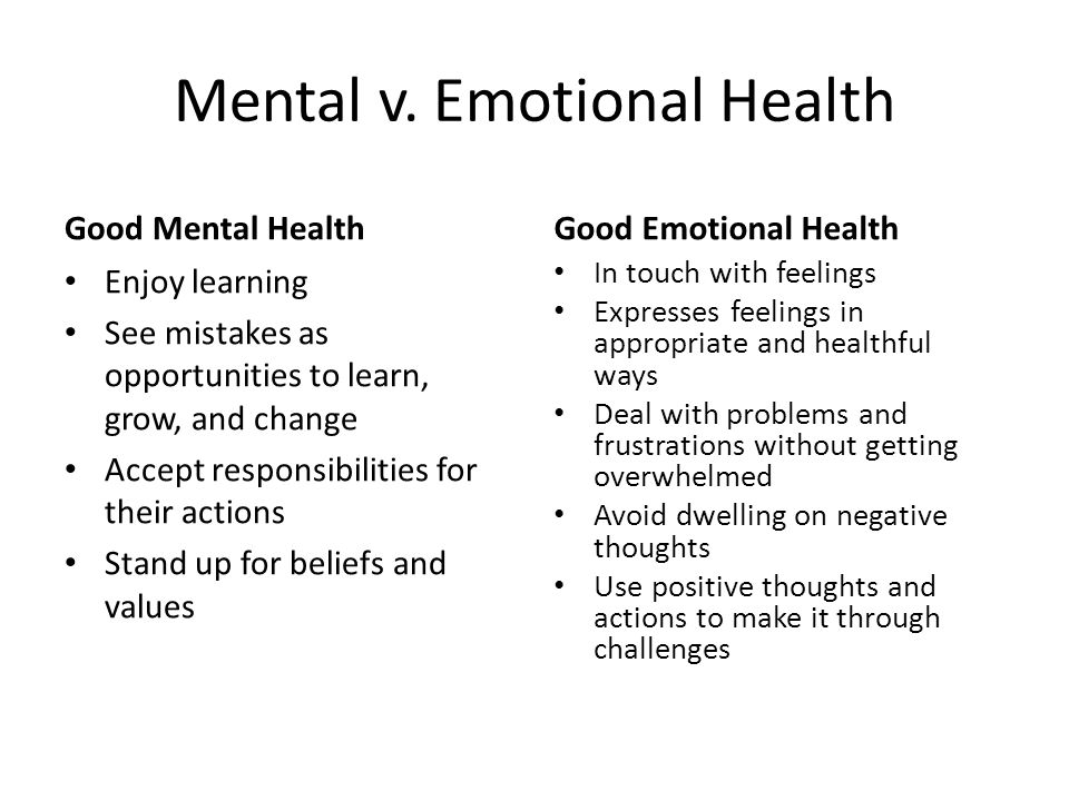 what is mental and emotional health