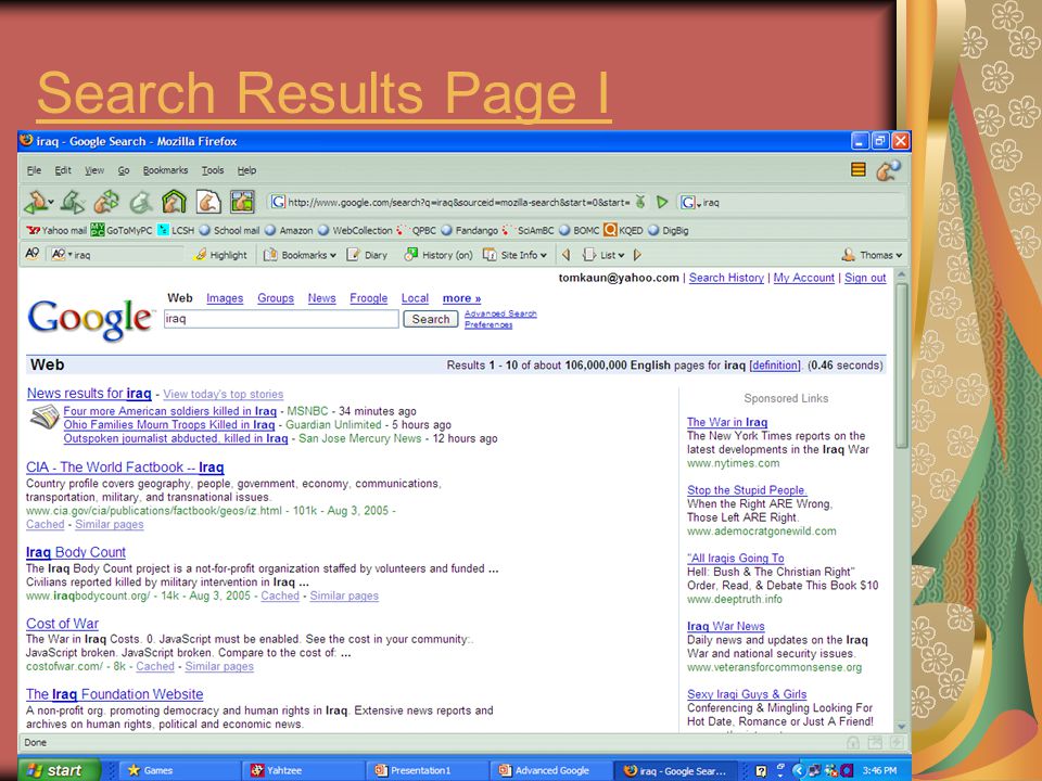 (c) Thomas T. Kaun 2005 Search Results Page I