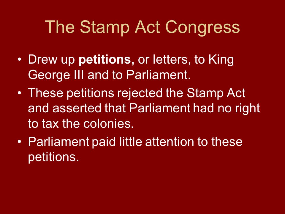 effects of the stamp act