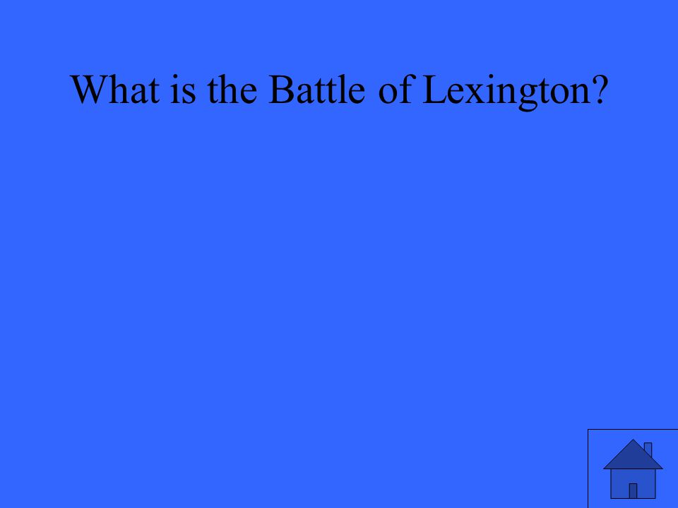 What is the Battle of Lexington